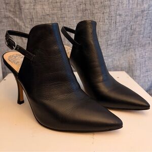 Vince Camuto VC-KEVEEN Elegant Black Leather Women's Slingback Mule New